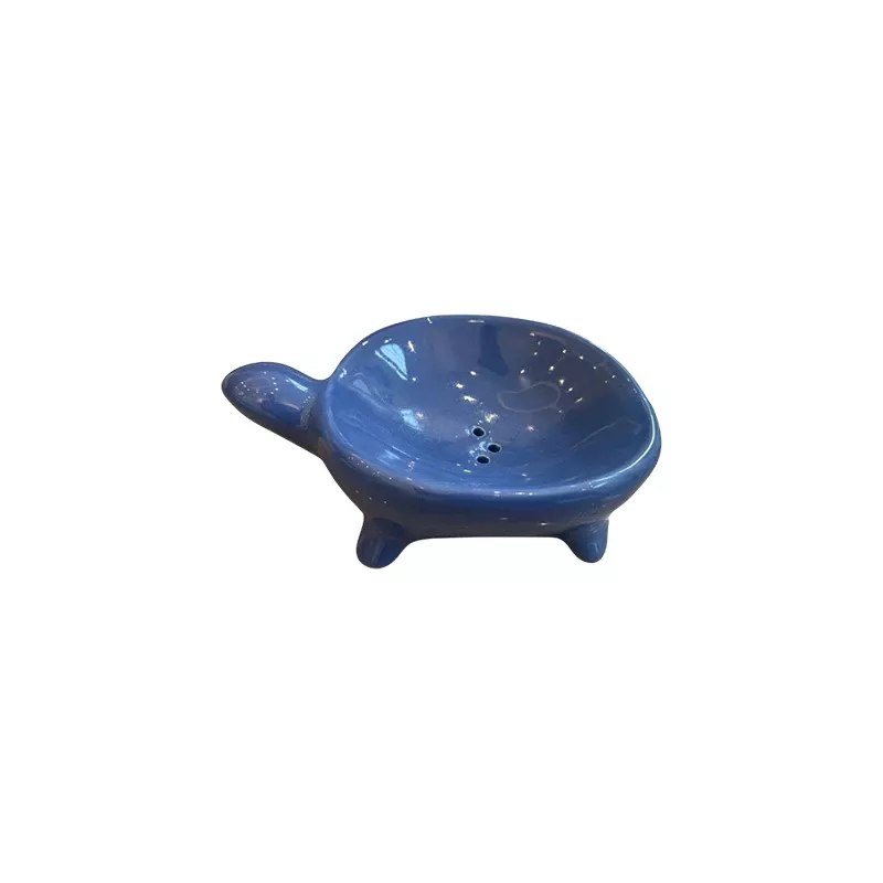Azure Blue Turtle Soap Dish